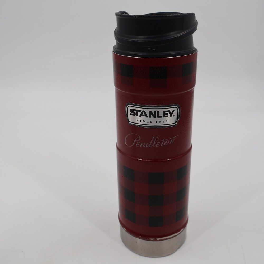 Stanley Pendleton Travel Mug Unisex 16oz Red Black Buffalo Plaid Trigger Action